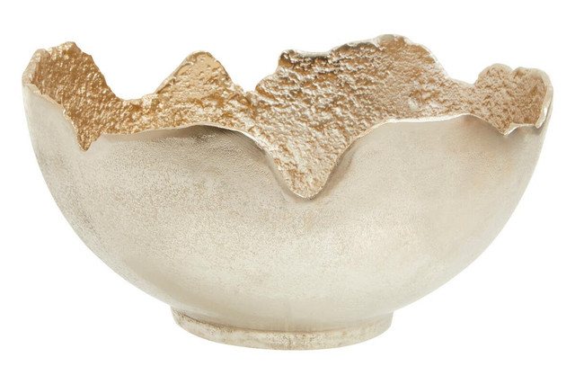 Premier Housewares Dion Large Two Toned Silver And Gold Finish Bowl