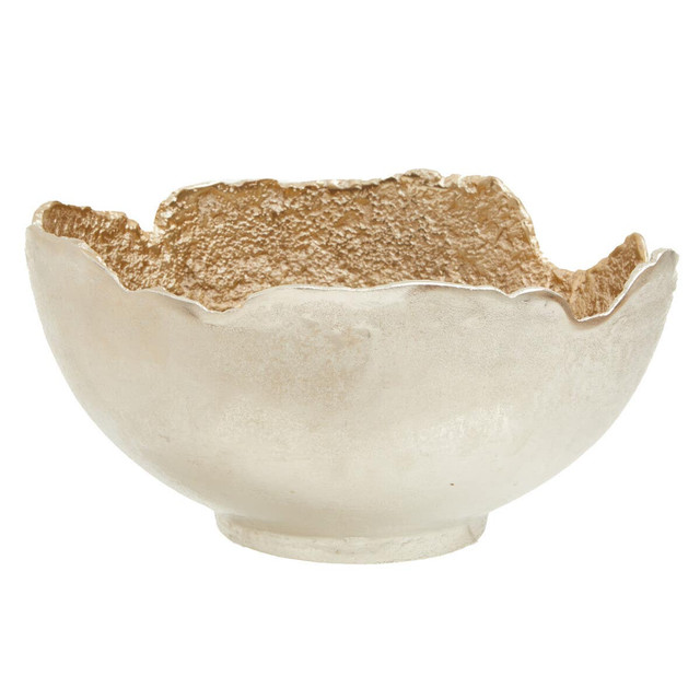 Premier Housewares Dion Large Two Toned Silver And Gold Finish Bowl
