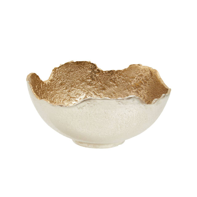 Premier Housewares Dion Small Nickel And Gold Finish Bowl