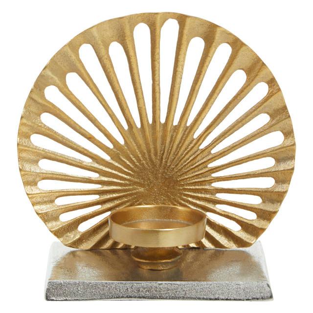 premier housewares Dion Small Two Toned Silver and Gold Finish Candle Holder