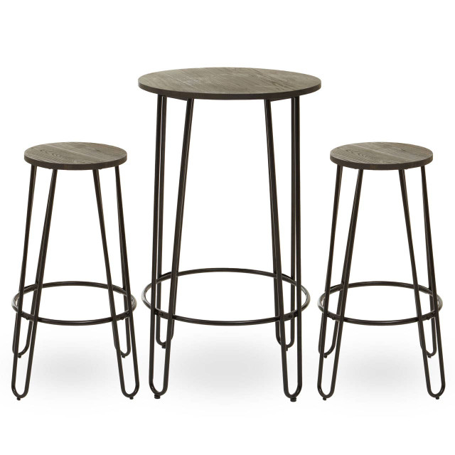 Premier Housewares District 3 Piece Bar Table And Stool Set