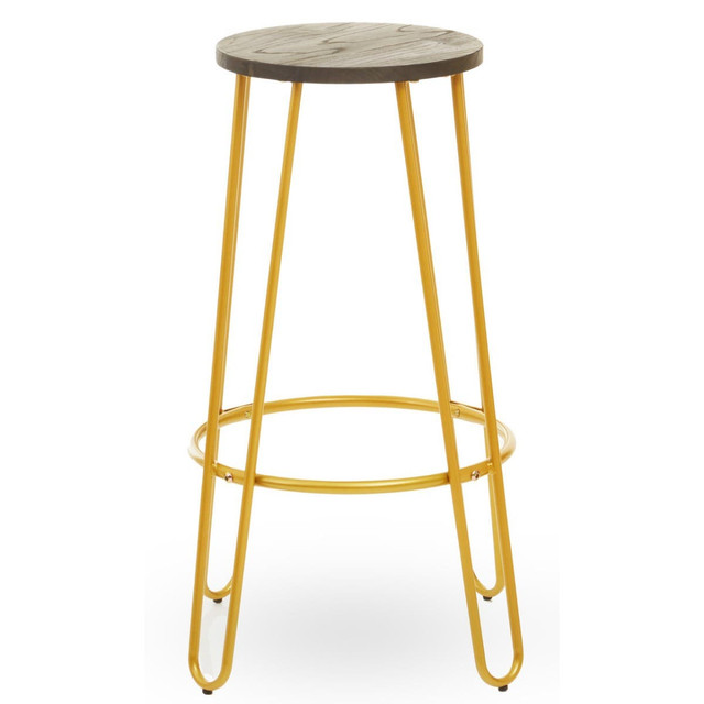 premier housewares District Gold Finish Metal Frame Bar Stool