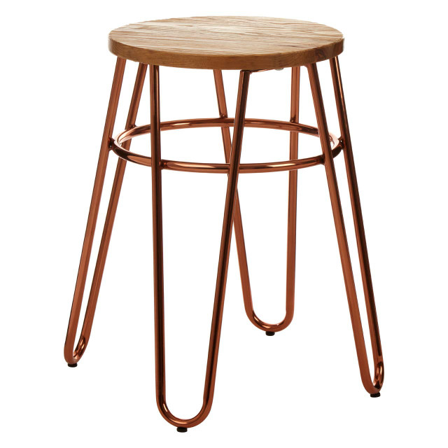 Premier Housewares District Rose Gold Hairpin Stool