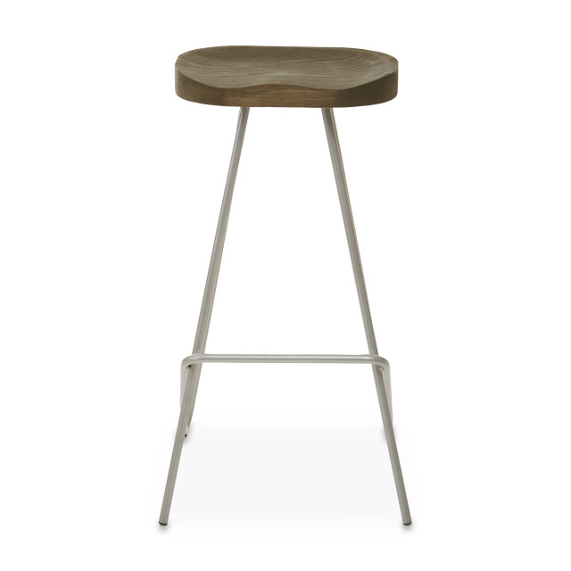 premier housewares District Silver Metal Frame Bar Stool