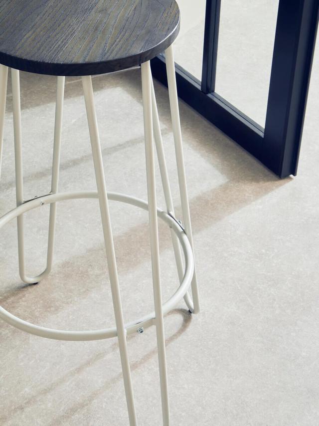 Premier Housewares District White Finish Metal Frame Bar Stool