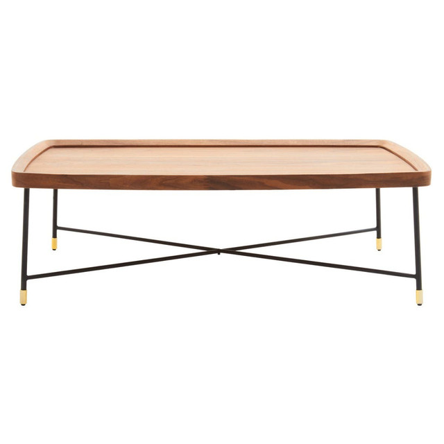 Premier Housewares Doha Coffee Table With Cross Metal Legs
