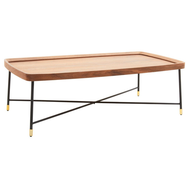 Premier Housewares Doha Coffee Table With Cross Metal Legs