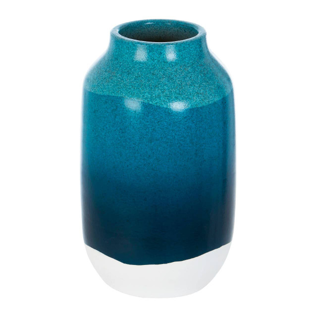 Premier Housewares Domo Blue And White Earthenware Vase