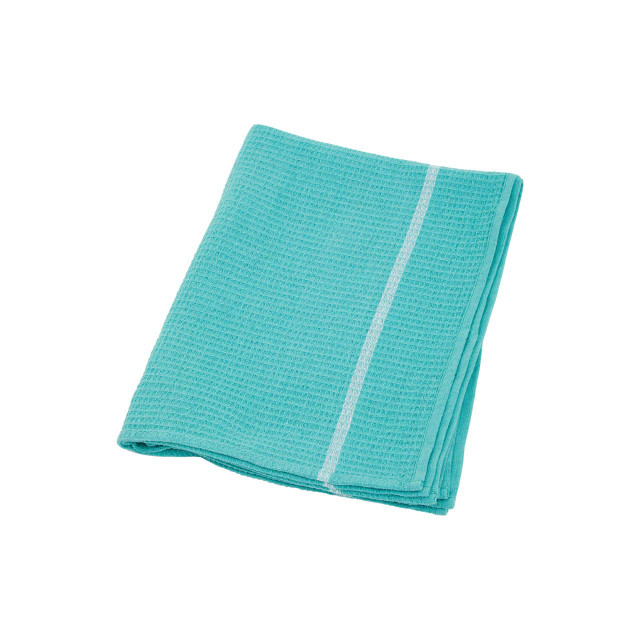 Premier Housewares Doro Set Of 3 Green And White Waffle Tea Towels