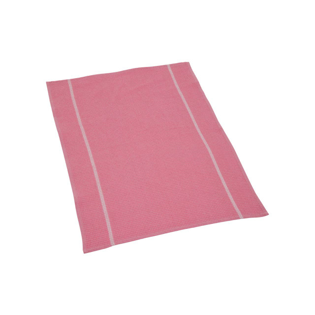Premier Housewares Doro Set Of 3 Pink And White Waffle Tea Towels