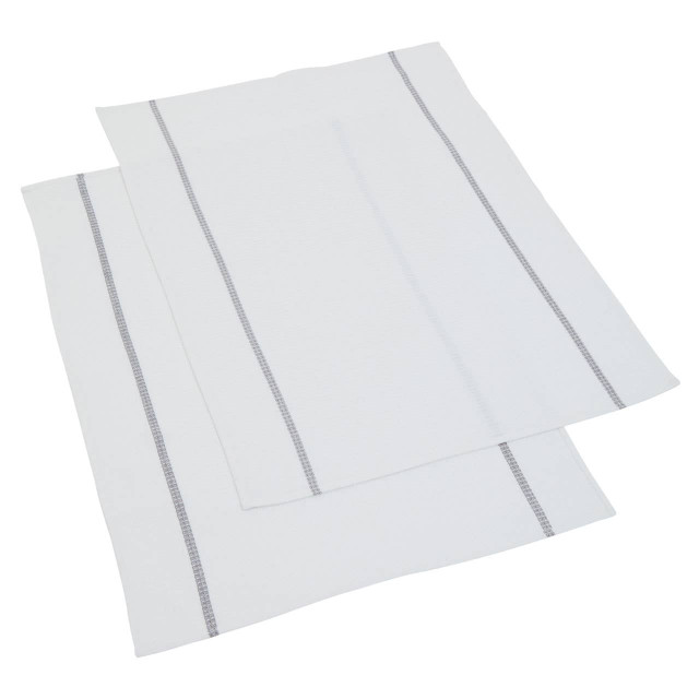 Premier Housewares Doro Set Of 3 White And Grey Voilet Waffle Tea Towels