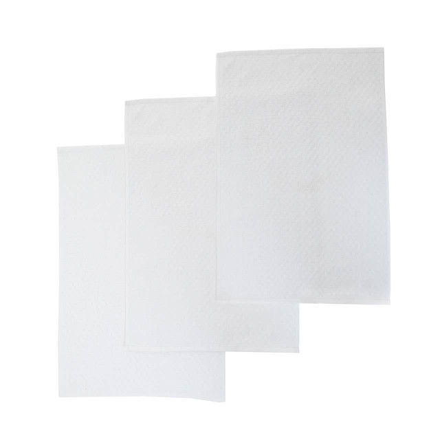 premier housewares Doro Set Of 3 White Terry Tea Towels