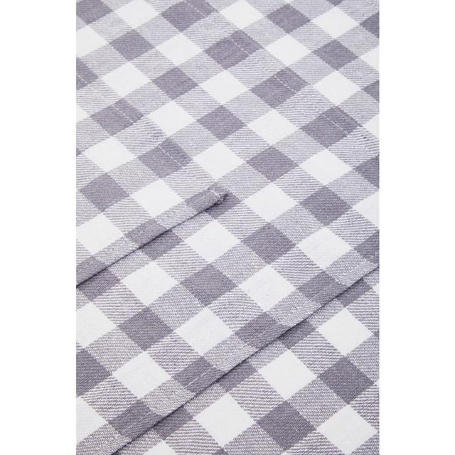 Premier Housewares Doro Set Of Three Grey And White Cotton Tea Towels