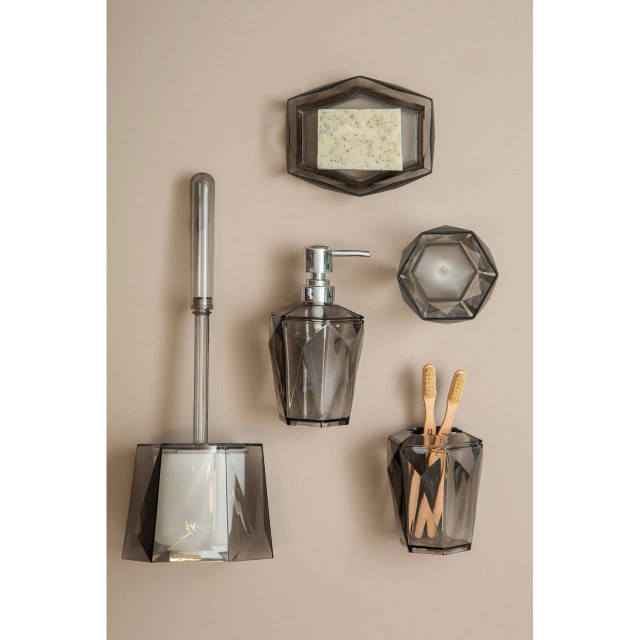 Premier Housewares Dow Grey Acrylic Toothbrush Holder