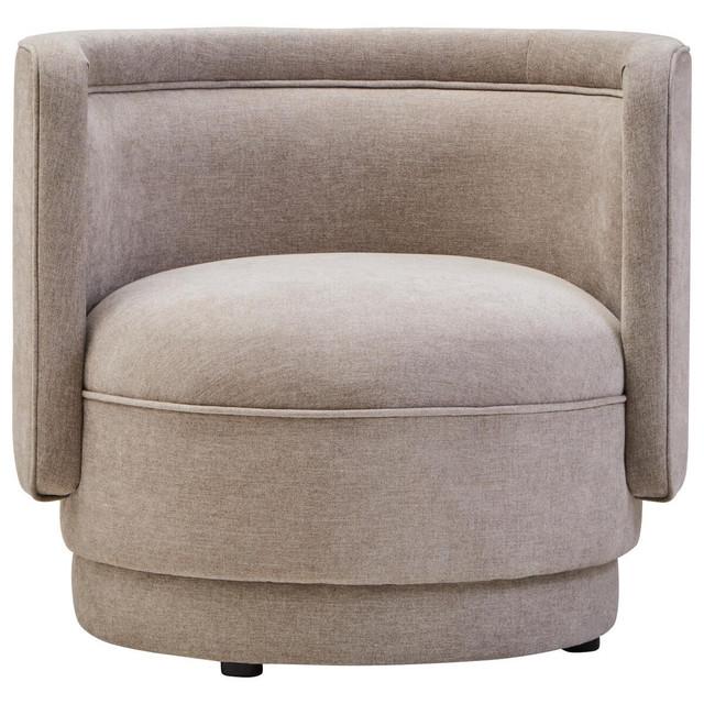 Premier Housewares Drake Taupe Chenille Curved Chair