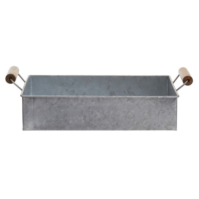 Premier Housewares Drummond Galvanised Steel Rectangular Tray