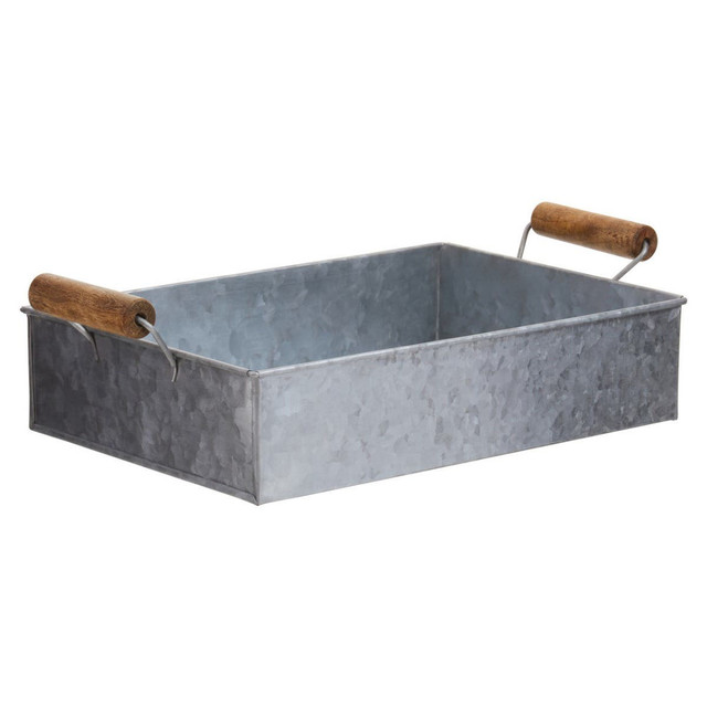 Premier Housewares Drummond Galvanised Steel Rectangular Tray