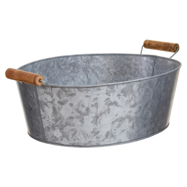 Premier Housewares Drummond Large Boat Shape Galvanised Steel Tray