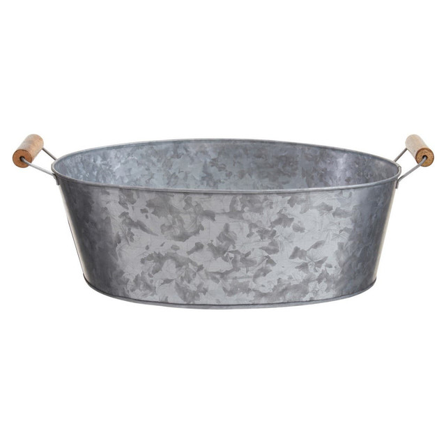 premier housewares Drummond Large Boat Shape Galvanised Steel Tray