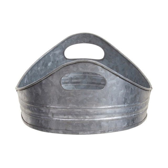 Premier Housewares Drummond Set Of Two Galvanised Steel Oval Trays