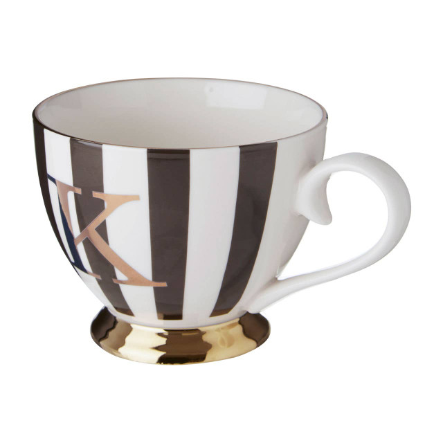 Premier Housewares Duchess Black And White Monogram Mug K