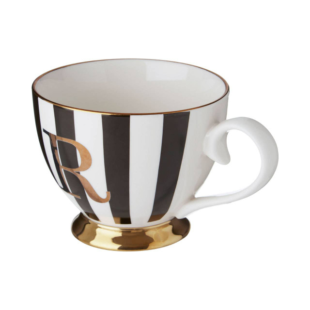 Premier Housewares Duchess Black And White Monogram Mug R