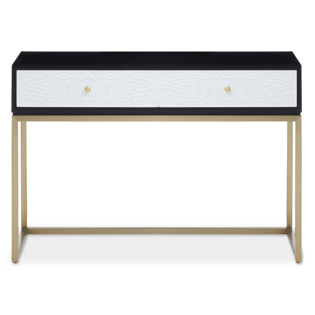 Premier Housewares Dumas Black And White Console Table With Drawers