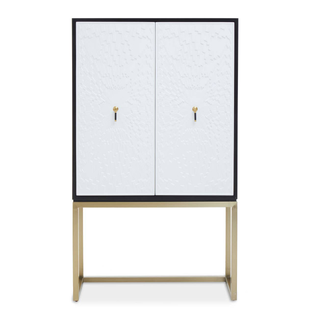 premier housewares Dumas Black and White Two Door Cabinet