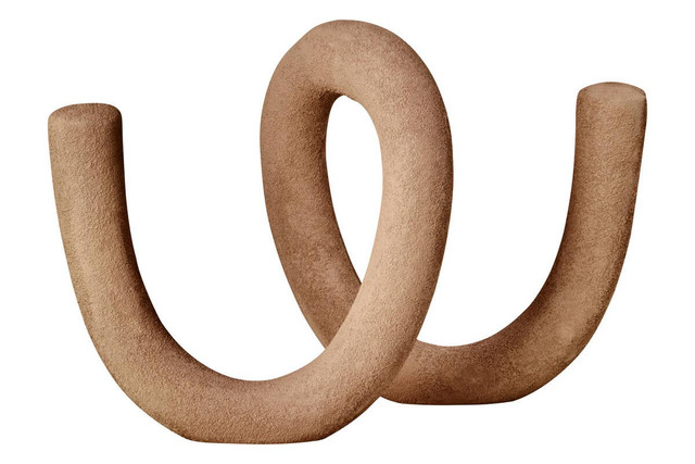 premier housewares Dunas Large Textured Beige Loop Sculpture