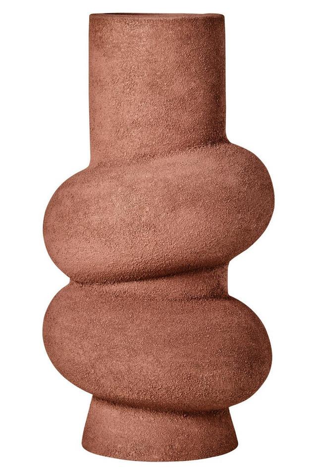 Premier Housewares Dunas Large Textured Red Bubble Vase