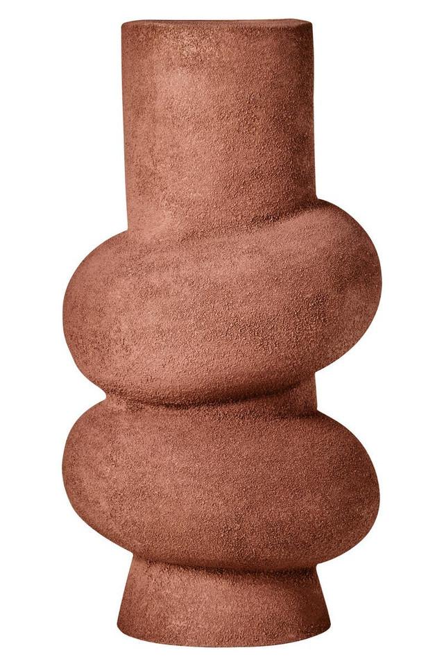 Premier Housewares Dunas Large Textured Red Bubble Vase