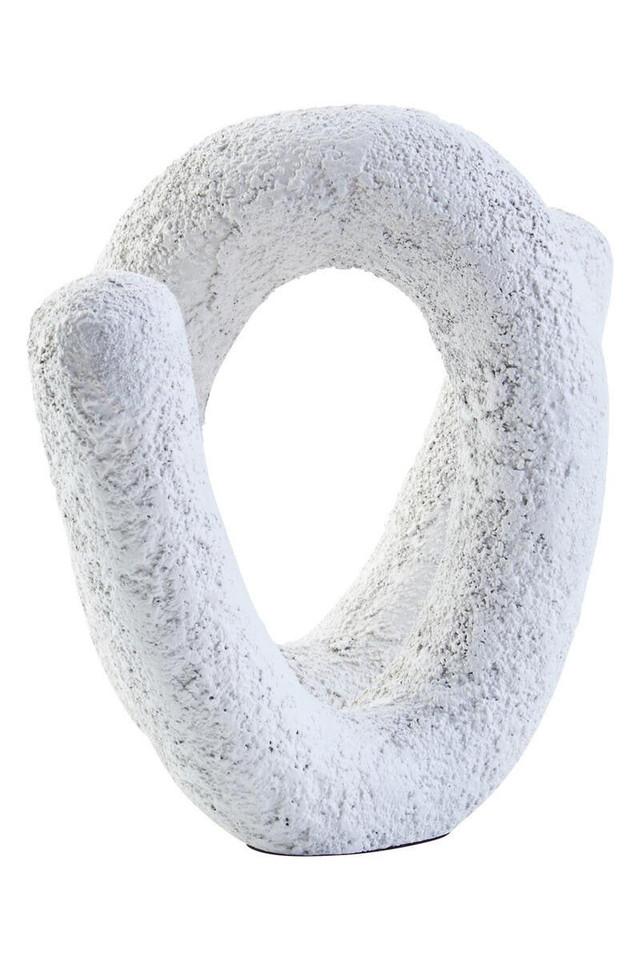 Premier Housewares Dunas Small Textured White Loop Sculpture