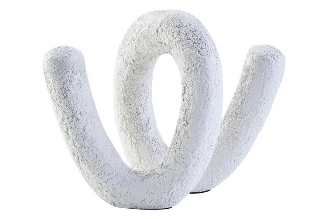 premier housewares Dunas Small Textured White Loop Sculpture