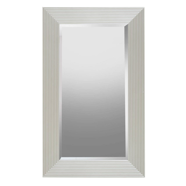 premier housewares Duvali Bevelled Edge Champagne Silver Wall Mirror