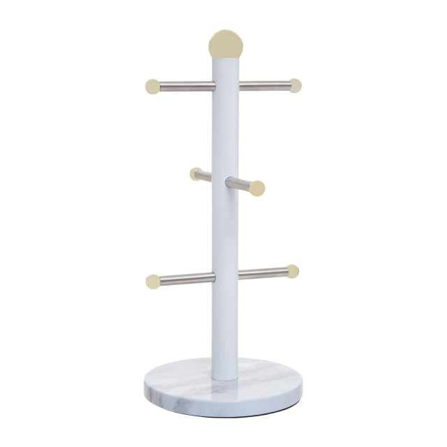Premier Housewares Easton Marble Effect And Gold Mug Tree