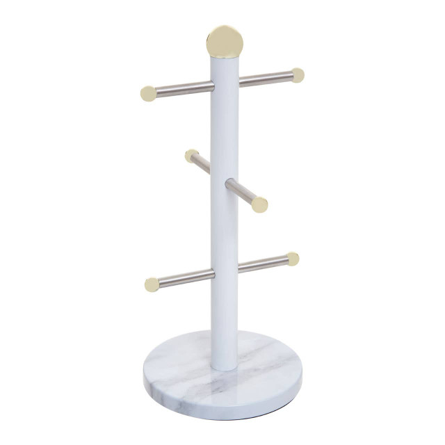 Premier Housewares Easton Marble Effect And Gold Mug Tree