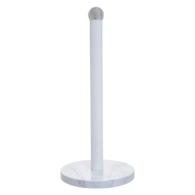 Premier Housewares Easton White Marble Effect Kitchen Roll Holder