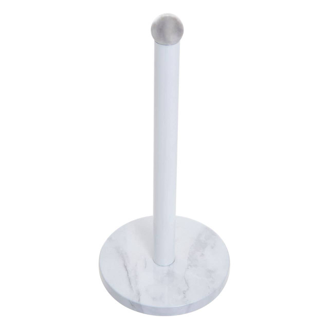 Premier Housewares Easton White Marble Effect Kitchen Roll Holder