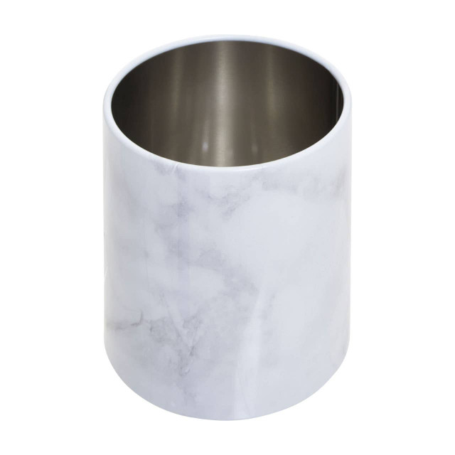 Premier Housewares Easton White Marble Effect Utensil Holder