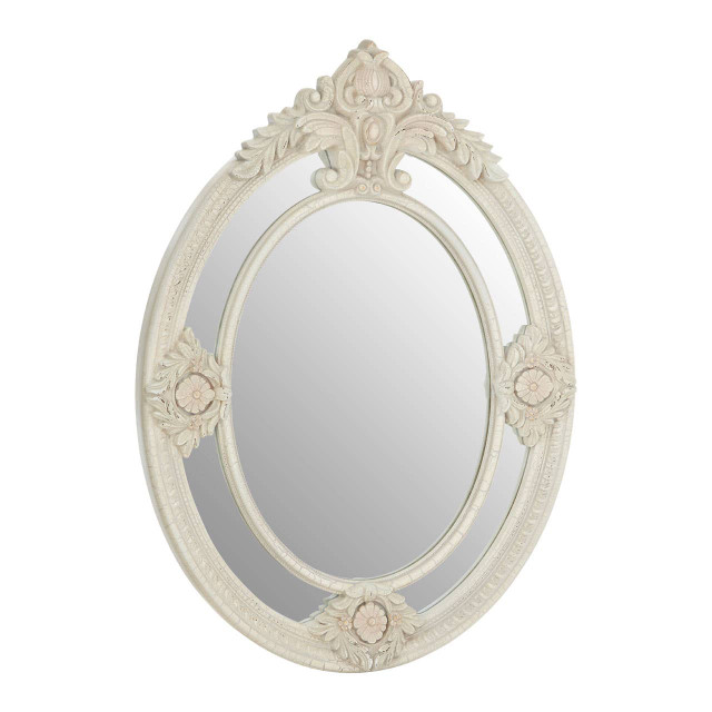 Premier Housewares Eclipse Antique White Ornate Wall Mirror