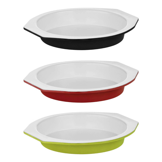 premier housewares Ecocook Lime Green And White Metal Cake Tin