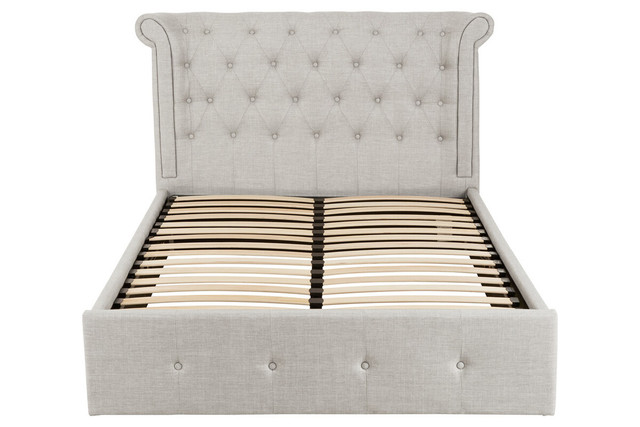 Premier Housewares Edison Light Grey Ottoman Double Bed