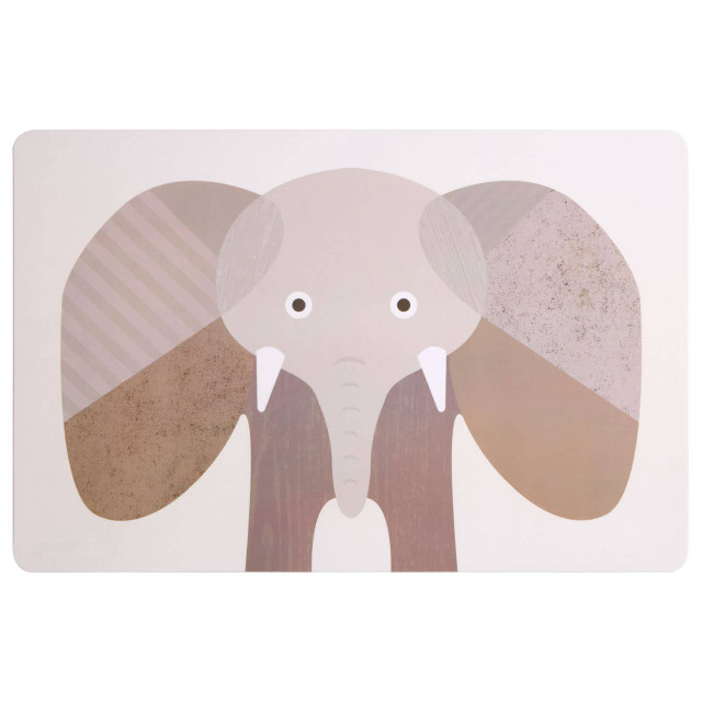 Premier Housewares Effy Set Of 2 Elephant Placemat And Coaster