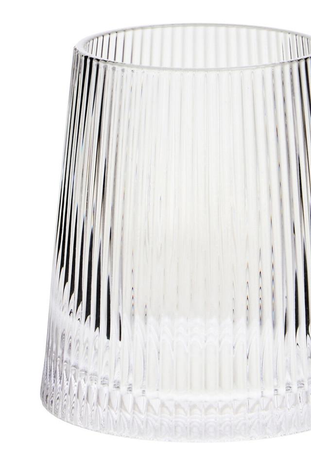 Premier Housewares Eldon Set Of Four Ribbed Glass Tumblers