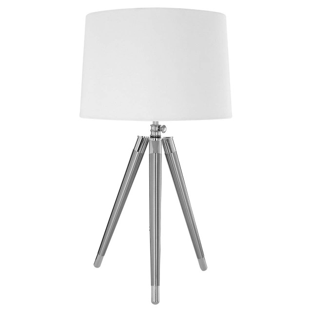 Premier Housewares Electrum Tripod Table Lamp With Cream Linen Shade