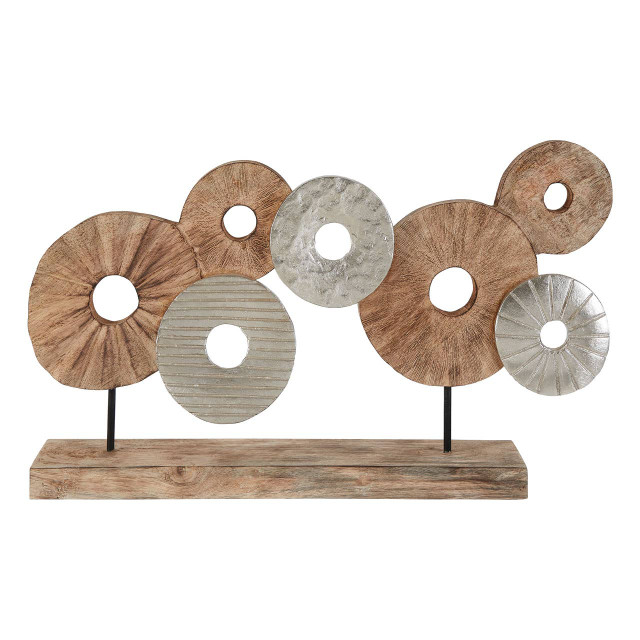 premier housewares Elementi 7 Disc Wooden Sculpture