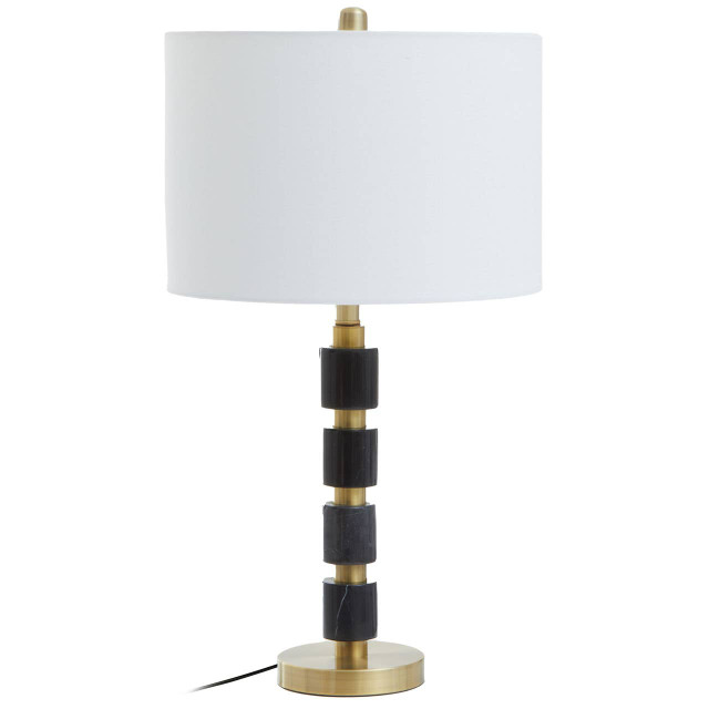premier housewares Elin Black Marble and Brushed Gold Table Lamp