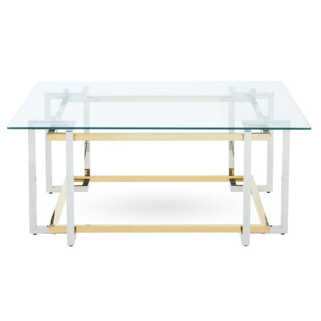 premier housewares Elino Silver and Gold Coffee Table