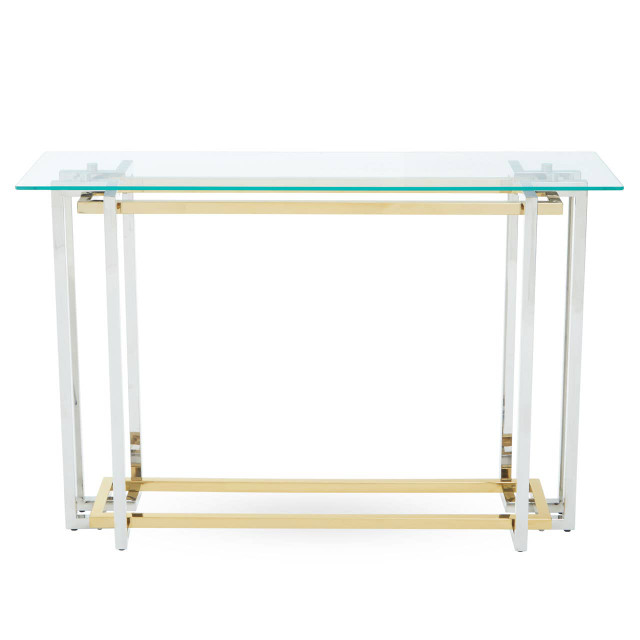 Premier Housewares Elino Silver And Gold Console Table