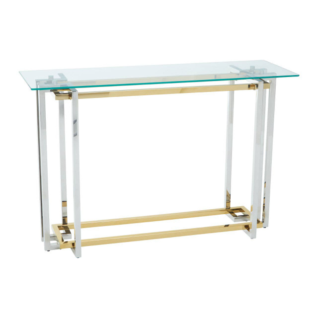Premier Housewares Elino Silver And Gold Console Table